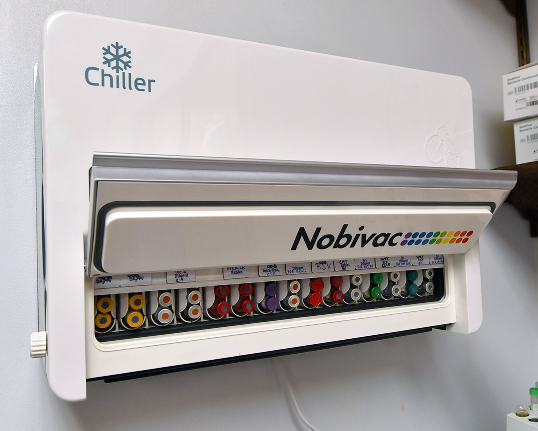a nobivac chiller that contains vaccinations
